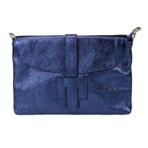 NEW TWO AMICIS metallic clutch in metallic blue